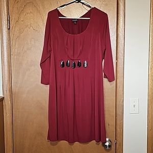 Dark red dress